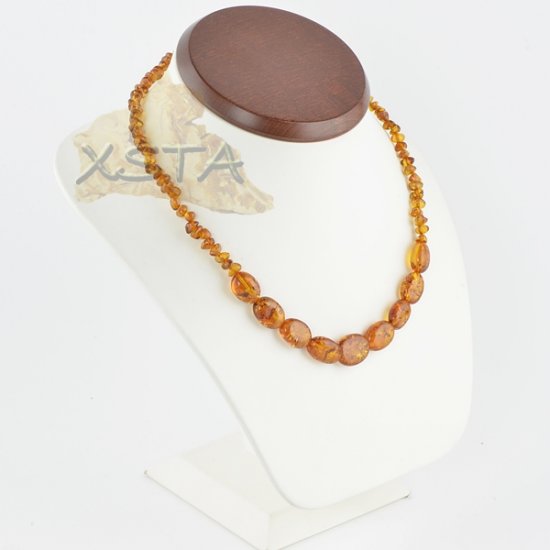 Amber necklace polished mix